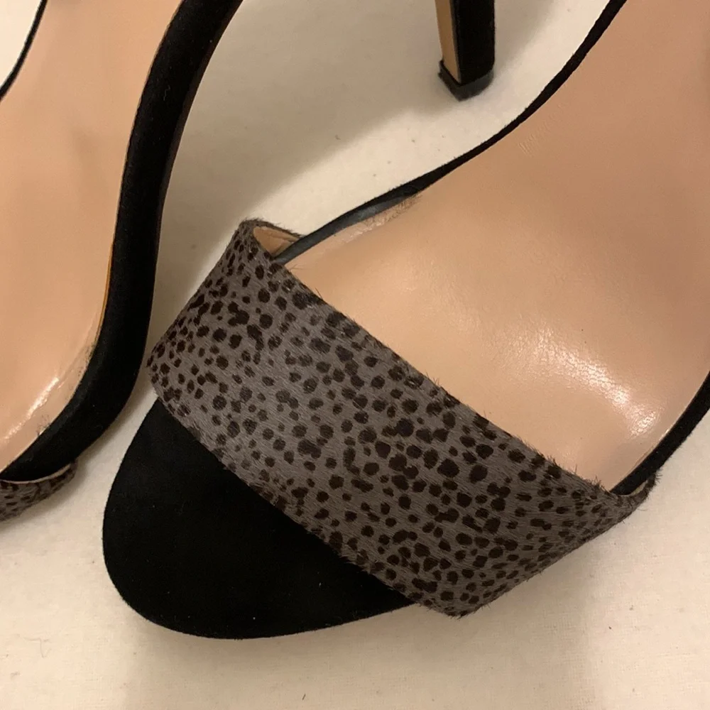 SOLE SOCIETY HEEL 4• 5” SO SHEILA GRAY:BLACK SUEDE/CALF SZ 8•5 M - Picture 4 of 8